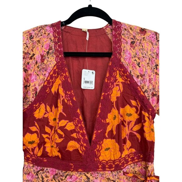 Free People $168 Tilda Wrap Boho Floral Maxi Dress Size Small NWT - Picture 9 of 12
